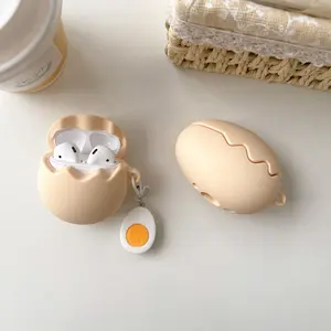 1 egg shaped earphone case,Cute wireless Bluetooth earphone case, drop resistant, durable and stylish accessory, suitable for AirPods pro3/1/2/4/pro/pro2(Different models may have different shapes)