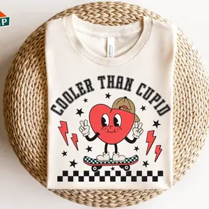 Retro Valentine Boys Sweatshirt, Cooler Than Cupid Theme, Kids Edition - Edgar Diaz LLC