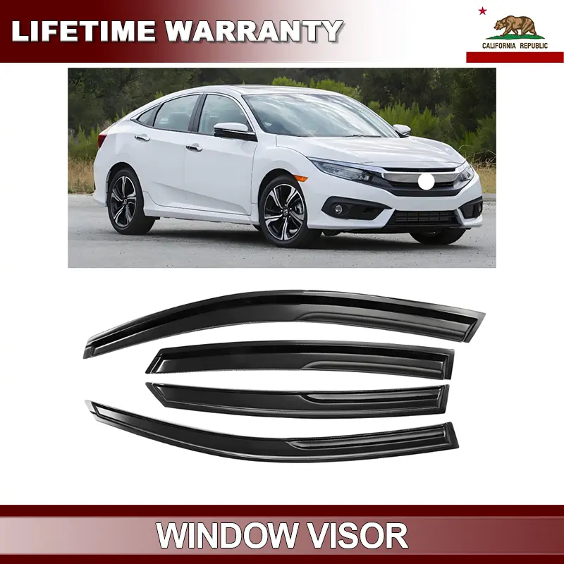2pcs Wind Deflector for 1995-2004 Tacoma - Sun Rain Jamaica