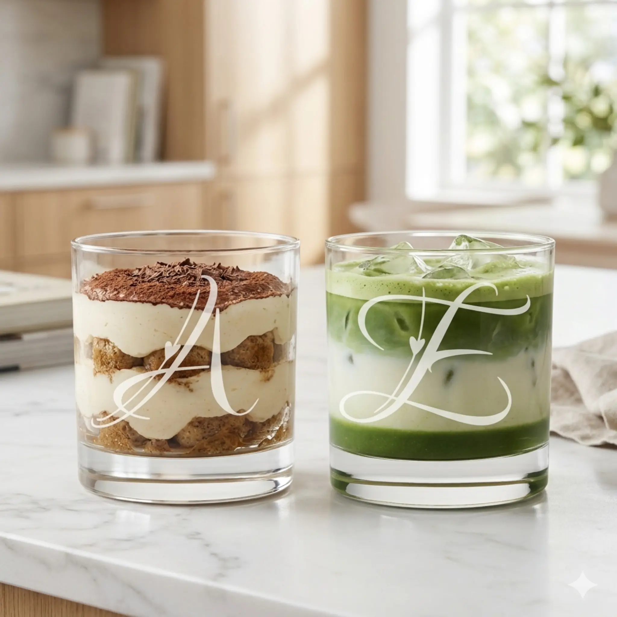 Personalized Dessert Glasses Cups for Individual Servings | Tiramisu, Mousse & Parfait Glasses