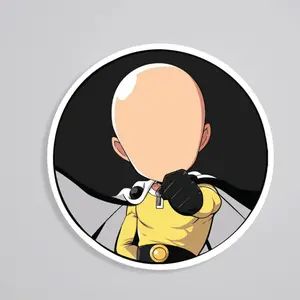 Saitama Ready for Action Anime Stickers