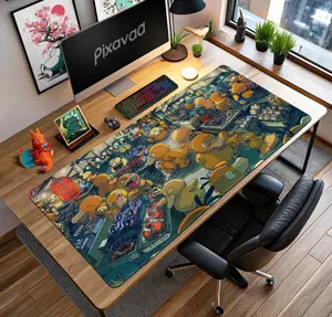PKM Duck Night Market Playmat Anime Desk Mat Mousepad Trading Card Game Mat