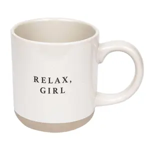Relax, Girl Stoneware Coffee Mug - Home Decor & Gifts