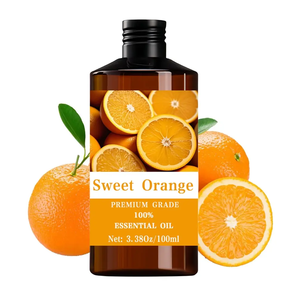 Sweet Orange Essential Oil 100ML/3.38oz, 100% Care Grade, Premium Nourishing Oils, Soothing Care Oil, Hair & Skin Care, Massage, Diffuser Humidifier, Oil Aromatherapy, Natural Scent, Scented Body Oils, Long-Lasting Moisturizing