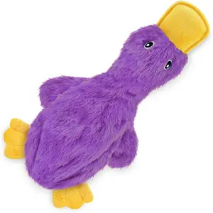 Best Pet Supplies Squeaky Dog Toys with Soft Durable Fabric for Small, Medium and Large Pets Interactive Toy for Indoor Play, Supports Active Biting and Play - Purple
