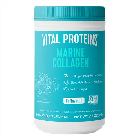 Vital Proteins Marine Collagen - Peptides Powder Dietary Supplement | 7.8 oz, For Skin Hair Nail Joint - Hydrolyzed Collagen