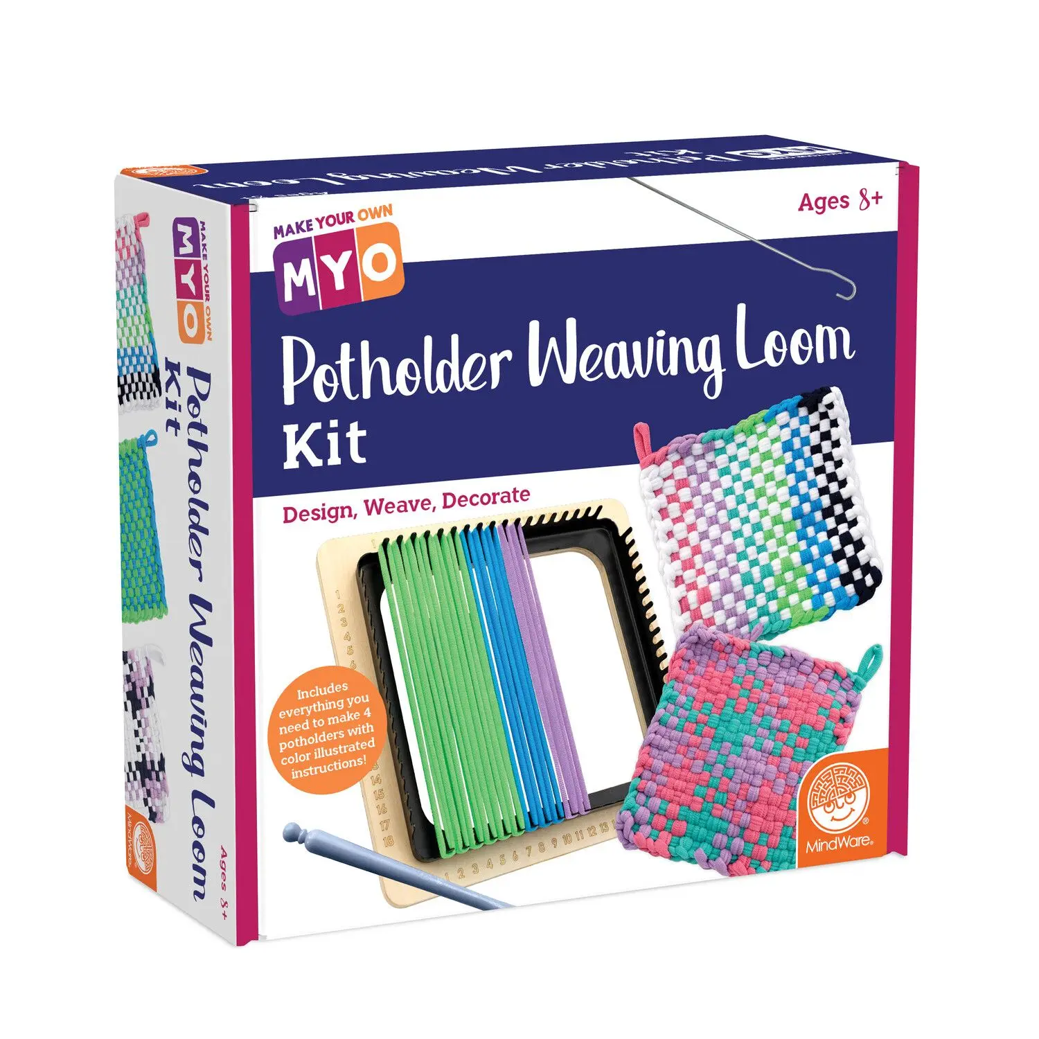 MindWare Make Your Own Potholder Weaving Loom Kit — Ages 8+