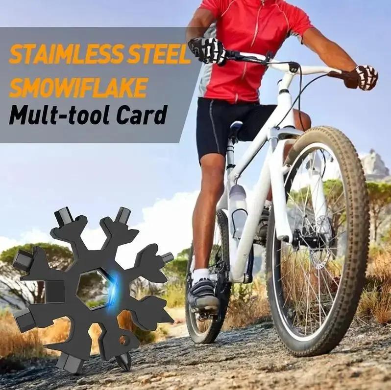 New Viral 18-in-1 Snowflake Multi-Tool – Stainless Steel Portable Wrench | All-in-One Screwdriver & Bottle Opener | A Must-Have Survival Gadget for Everyday Use
