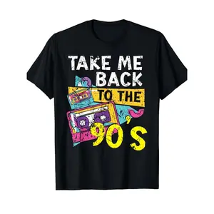 Take Me Back to The 90's 1990 Vintage 90s Nostalgia T-Shirt - 220gsm Heavyweight Pure Cotton Retro 90s Graphic Tee for Men & Women, 90s Party Outfit, Casual Wear