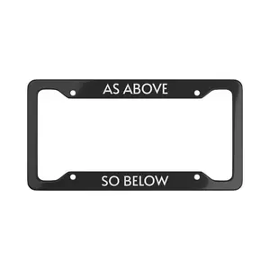 Witchy License Plate Frame: As Above So Below Gothic Car Decor