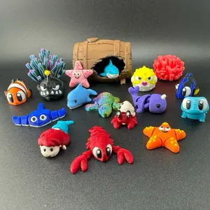 3D Print Ocean-Themed Sea Life Diorama, Complete with Micro Sea Animal Figurines