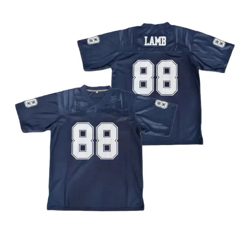 Men's 88 Breathable Sports Jersey Tee - V-Neck, Quick Dry Mesh, Loose-Fitting Short Sleeve, Color Blocking Graphic, Navy Lightweight Moisture Wicking Athletic Top, Machine Washable Male Professional Football Enthusiast Clothing