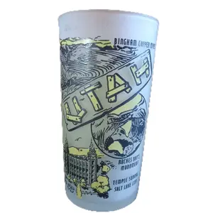 Vintage State Glass Cup Souvenirs Drinkware Bottles