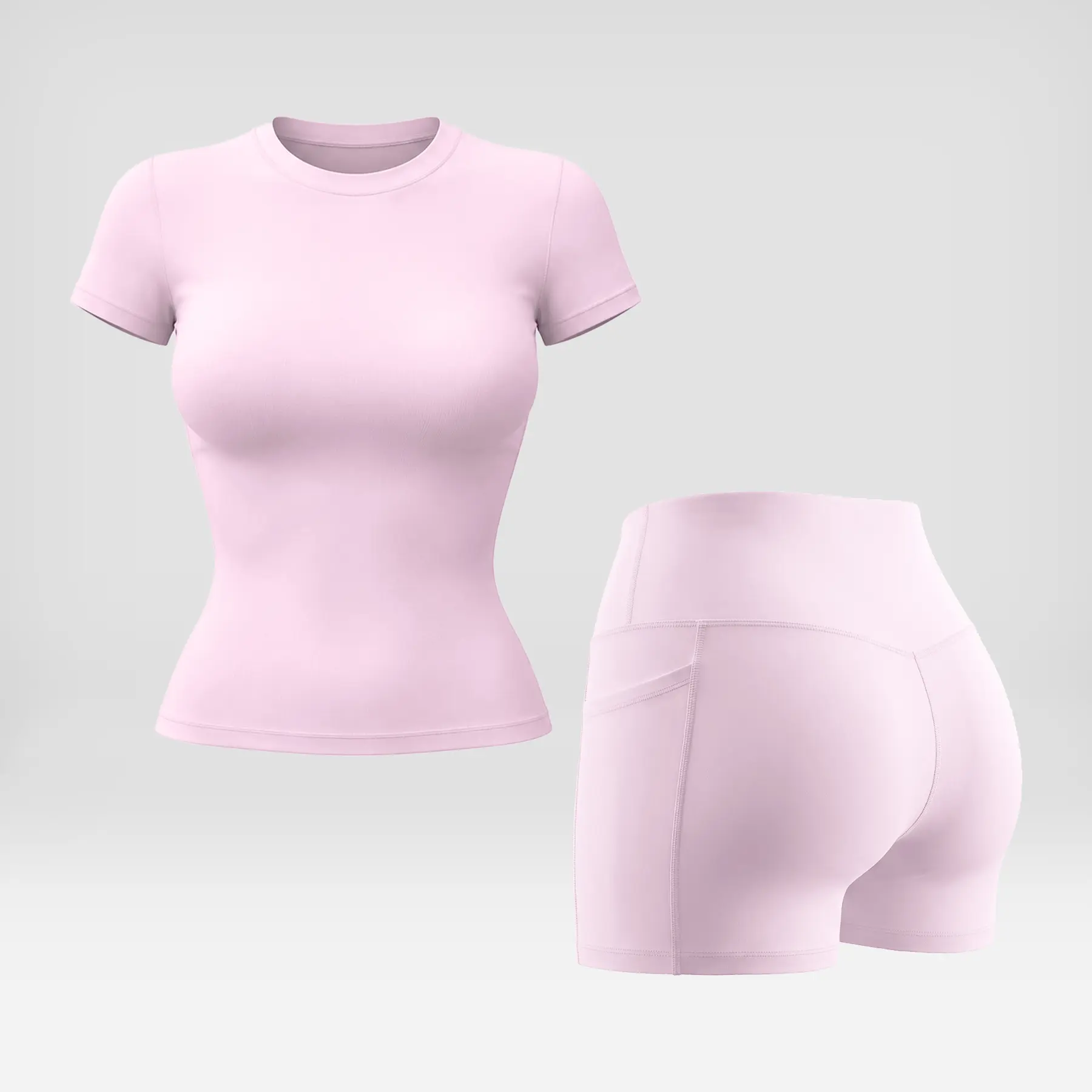 2-Piece Boat Neck Workout Set, Shaping Support, Breathable Quick-Dry, Yoga, Gym, Athletic Women’s Short-sleeve Top and Athletic Shorts , Sports Fitness Wear with Tummy Control Sweat Suit summerwins
