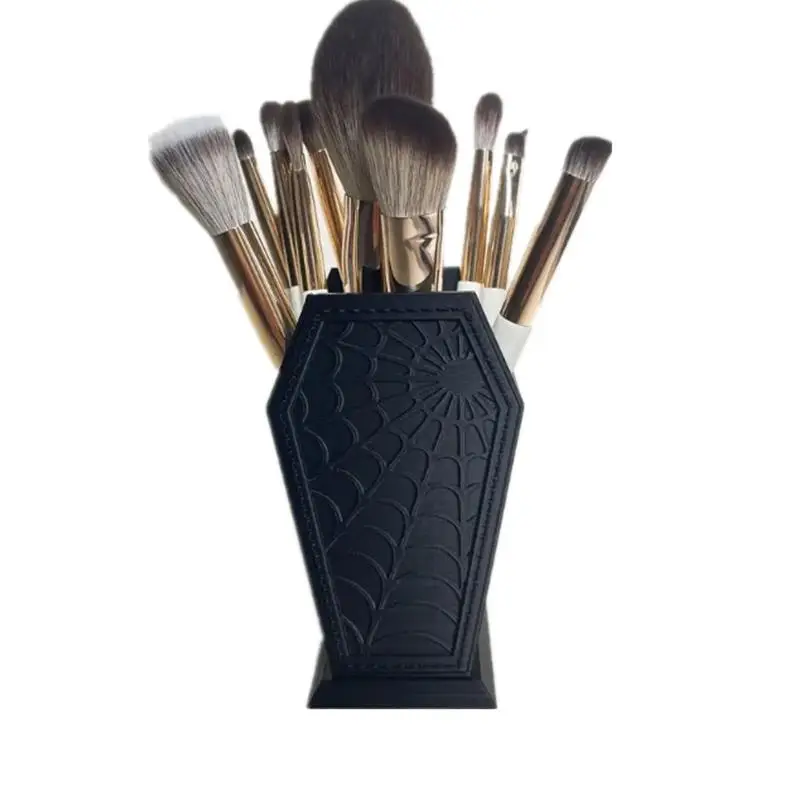 Spider Web Pattern Pen Holder, Makeup Brush Holder, Desktop Storage Box, Desk Organizer for Home Office