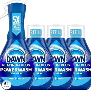 Dawn Platinum Plus Powerwash Dish Spray 64 FL OZ Liquid Dish Soap Refill for Faster Grease Cleaning