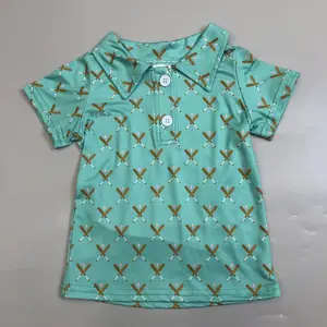 Boy Summer Tshirt Boy Baseball Clothes ToddlerSummer Clothes  Pole Top