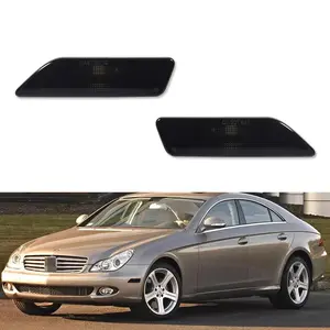 2pcs Smoke Front Side Marker lamps Light For 2006 2007 2008 2009 2010 2011 Mercedes CLS-Class W219 CLS550 CLS63 AMG,Replace OEM 2198200321, 2198200421, 219-820-03-21, 219-820-04-21, 2198200321