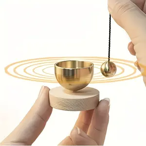 Mini Meditation Gong Set, Clear Sound, Ideal for Yoga, Relaxation, Chakra Healing, Unique Spiritual Gift, Elegant Accessory, Portable, Singing Bowl