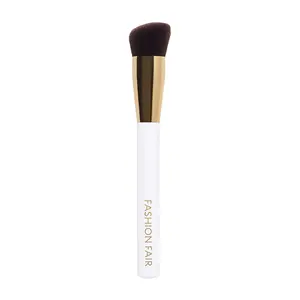 Fashion Fair Foundation Brush - White Handle with Gold Accents for Precise Application