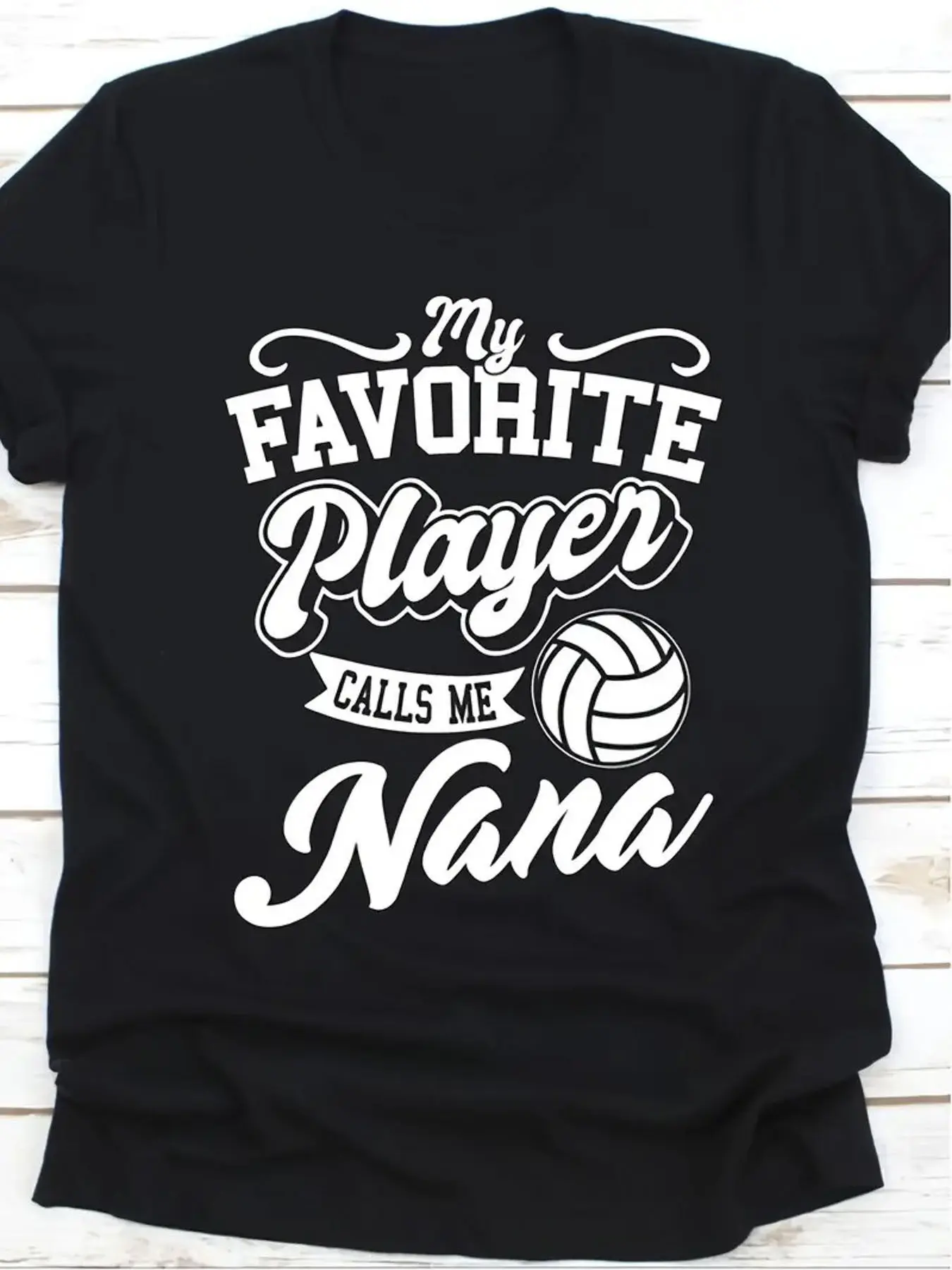 Men's Volleyball Fan T-Shirt - _My Favorite Player unisex soft cotton short sleeve t shirt, vintage graphic casual tee for men women teens, perfect birthday holiday gift for camping travel gym daily street casual wear