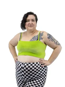 Lana Velvet Crop Tank- Kiwi HANDMADE (NO RESTOCKS!)