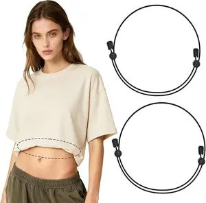 2-Pack Adjustable Shirt Tuck Band for Women – Elastic Waistband to Style Sweaters, Tops & Shirts for a Hassle-Free Look