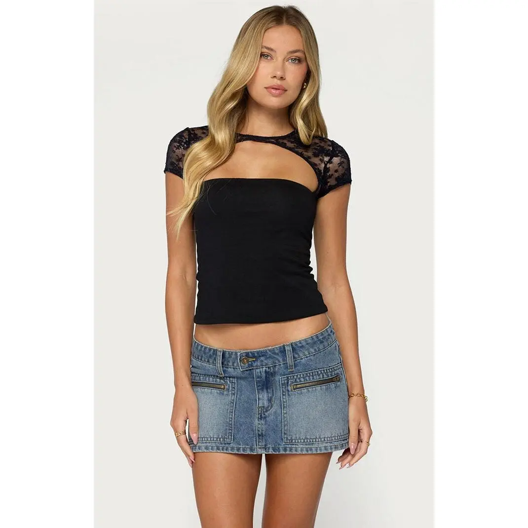 Edikted Women's Celesh Lace Cut-Out Top