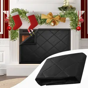 Thickened Magnetic Fireplace Cover, Insulated Windproof Screen, Prevents Cold Air Leakage, Home Warmth Essential, Durable Fire Guard