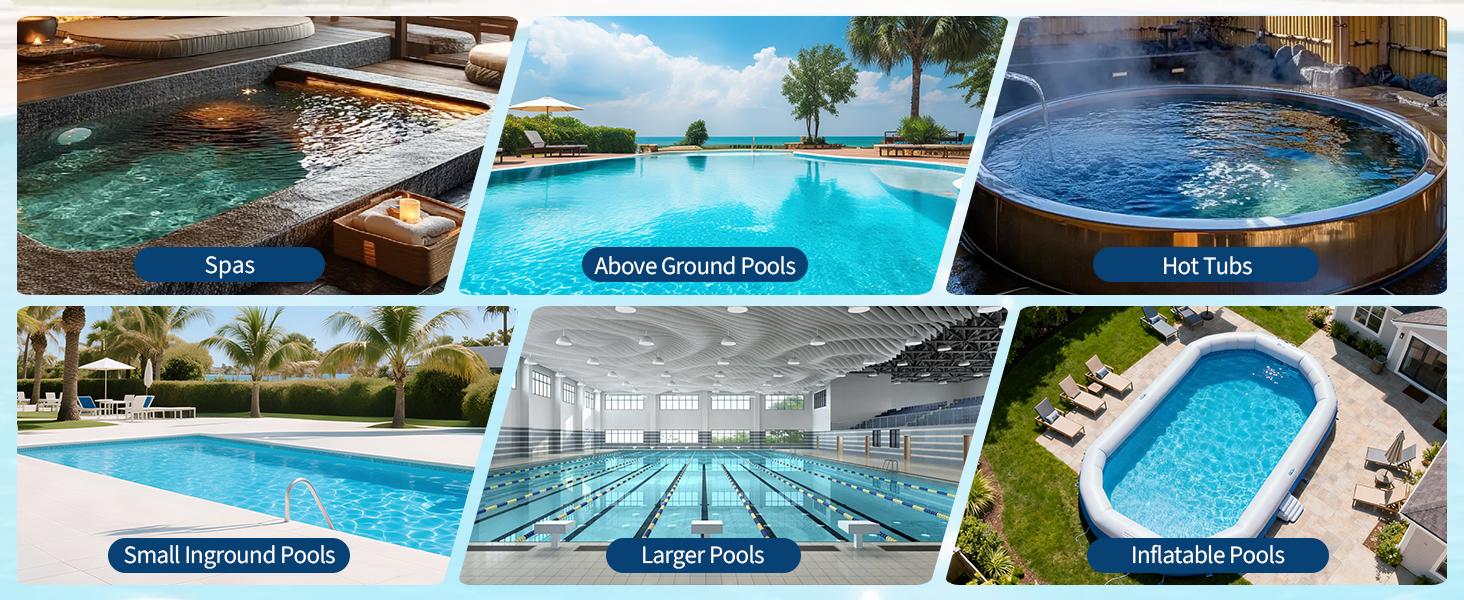 Handheld Rechargeable Cordless Pool Vacuum, 18.5 GPM Strong Suction & 60 Min Runtime, with Telescopic Pole for Above Ground/Inground Pools, Hot Tubs & Spas