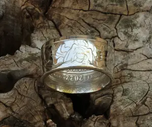 Trivium Girls .999 Fine Silver Coin Ring ,Female, Male, silver, coin ring