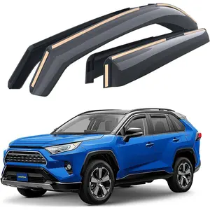 Goodyear Shatterproof in-Channel Window Deflectors for Toyota RAV4 2019-2025, Rain Guards, Window Visors for Cars, Vent Deflector, Car Accessories, 4 pcs - GY003431LPf2