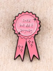 Crying Persistence Enamel Pin Badge Backpack Clip Clothing Accessory Women's Cute Jewelry Anime Accessories Gift