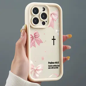 Bow And Cross Soft TPU Bumper Protective Case for iPhone Samsung Galaxy Models 17Pro Max Air 16 15Plus 14 13 12 11 XR XS S25 S24 S23 S22