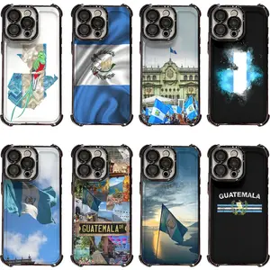 Guatemala Landmark Collage Guatemala Culture & Quetzal Bird Phone Case for IPhone 17 Pro Max Air 16 Pro 15 14 Plus 13 12 11 and Samsung S26-S23 Plus Ultra Anti-Scratch Durable Clear Case
