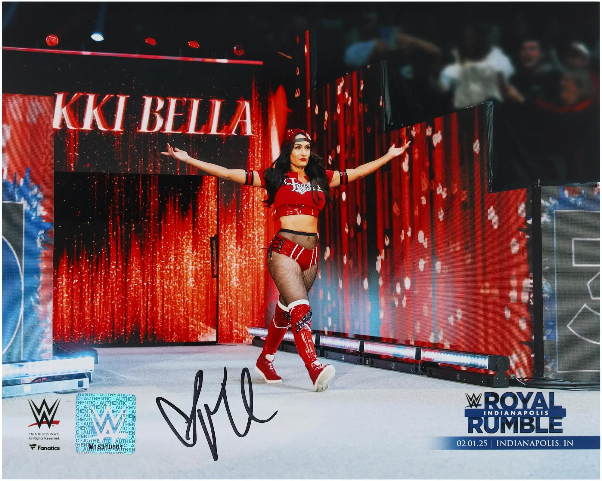 Nikki Bella WWE Autographed 8" x 10" 2025 Royal Rumble Return Photograph - Fanatics Authentic Certified