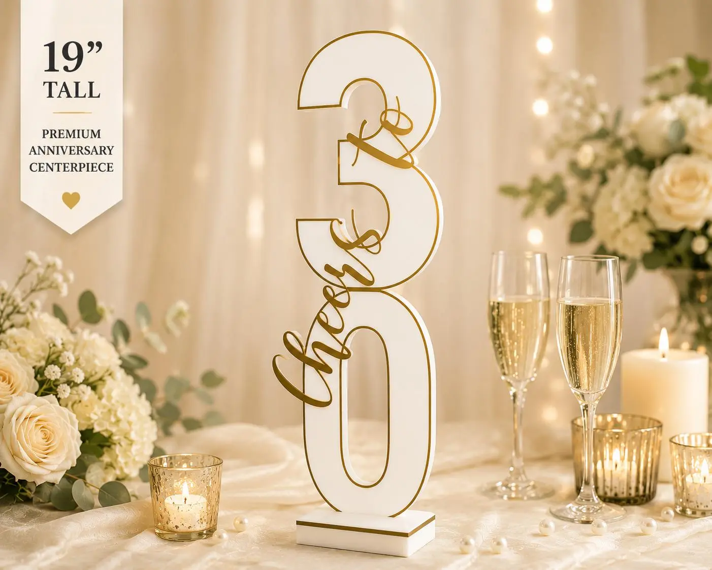 30th Pearl Anniversary Centerpiece