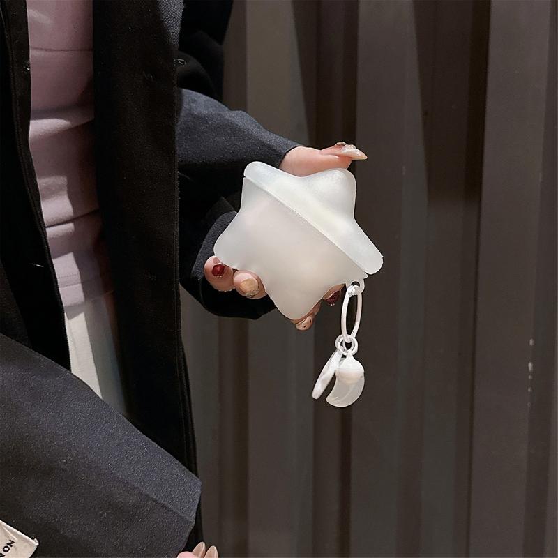 1 piece of star earphone case,Cute wireless Bluetooth earphone case, drop resistant, durable and stylish accessory, suitable for AirPods pro3/1/2/3/4/pro/pro2(Different models may have different shapes)