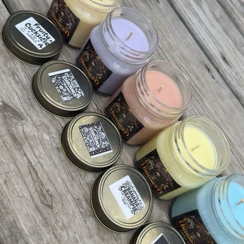 Unhinged Candle Co 8oz Artisanal Soy-Coconut Wax Banana Candle - Highly Scented Aroma Option with Colorful Fruit Design for Home Decor & Supplies, Highly Scented Candles, Aroma Candles