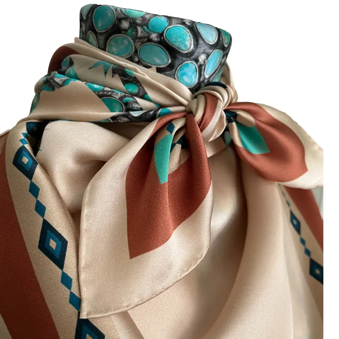 Silk Wild Rag Western Scarf - Cowtown Cowgirl