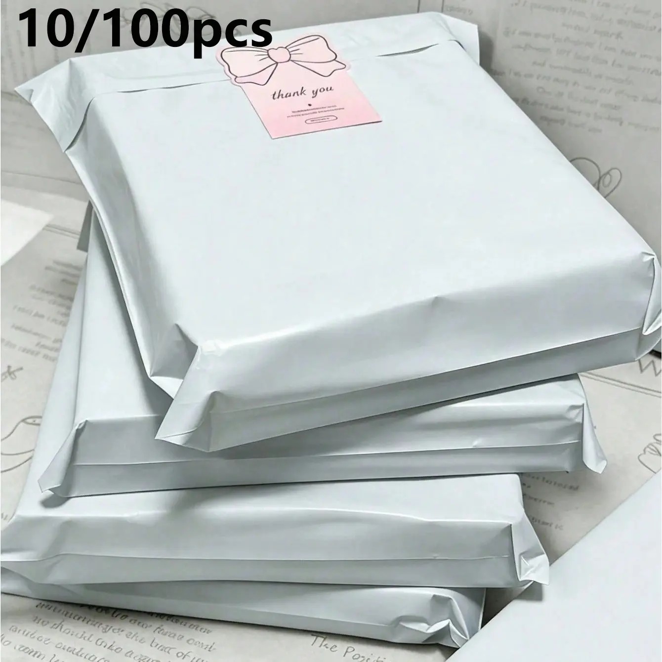 Durable Waterproof Solid Color Packaging Bags, Postal Mailing Bags, Ideal for School, Office, Shipping, Perfect for Back-To-School Season, 10/100 Pieces
