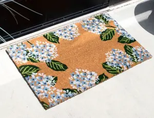 Blue HydrangeasnDoormat