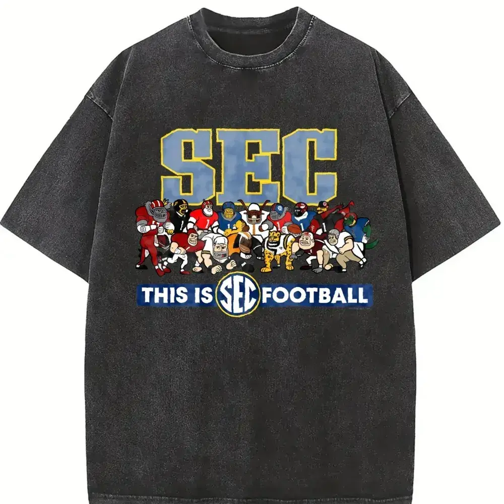 Men's Vintage SEC Southeastern Conference Graphic T-Shirt - Retro College Sports Casual Classic Garment, Unisex Streetwear, Personalized Cargo-Inspired Gift for Game Day Fans & Alumni