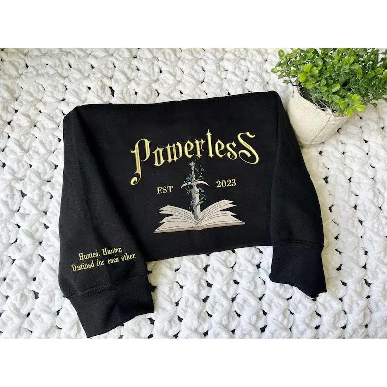 Powerless Series Lauren Roberts Embroidered Sweatshirt, Kai & Paedyn Hoodie, Powerful Book Shirt, Fantasy Bookish Gift ESA327.H