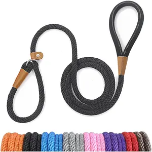 Dog Leash Slip Lead 5 6 8 FT Dog Training Leash Strong Heavy Duty Rope No Pull Training Lead Leashes for Dogs DOG TRAINING dog training