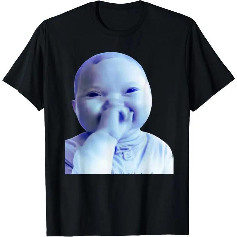 Funny AI Baby Holding Laugh Meme Trend T-Shirt