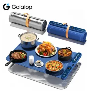 [7-Level Temp] GAIATOP Silicone Warming Mat for Food, Fast-Heating Food Warmer with Timer, Ideal Kitchen & Home Party Gift