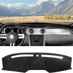 Dash Cover Dashboard Cover Pad Mat Custom Fit for Ford Mustang 2005 2006 2007 2008 2009 Car Dashmat Accessories Black