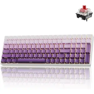 ZORNHER ZH100 Wireless Mechanical Keyboard 98 Percent with Number Pad Pink Cute Creamy Keyboard for Girls Full Size Girly Kitty Gaming Keyboard Meow Meow Squad Keycaps Creamy Souding Linear Switches