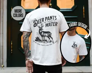 Jesus T-Shirt for Men - Christian Bible Verse Tee, Religious Faith Shirt, Worship Outfit, Religious Holiday Top, Scripture Tee, Deer Hunter Christian Shirt, Full Size, Full Color Classic Cotton